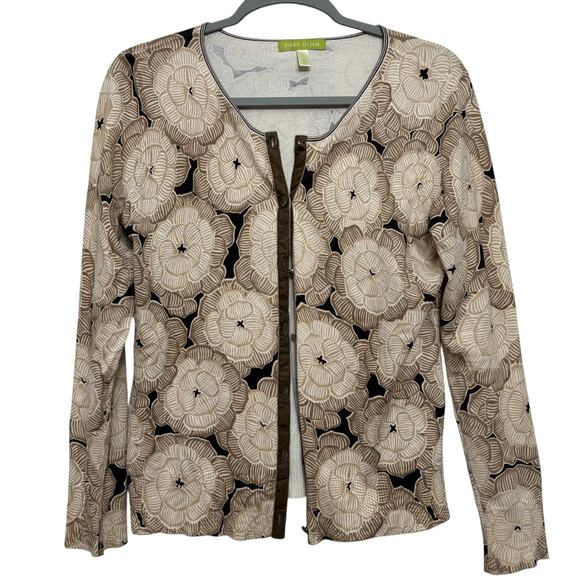 Sigrid Olsen women’s pre-owned silk blend cardigan. Size medium - Picture 1 of 5